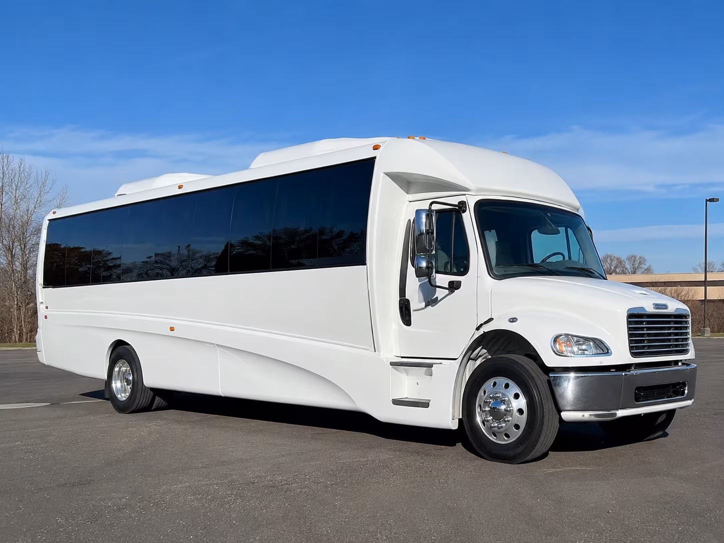 Interior of a party bus rental serving Jacksonville