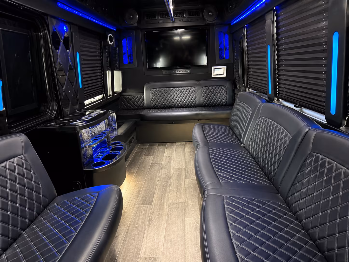 Jacksonville Bachelor & Bachelorette Transportation party bus interior