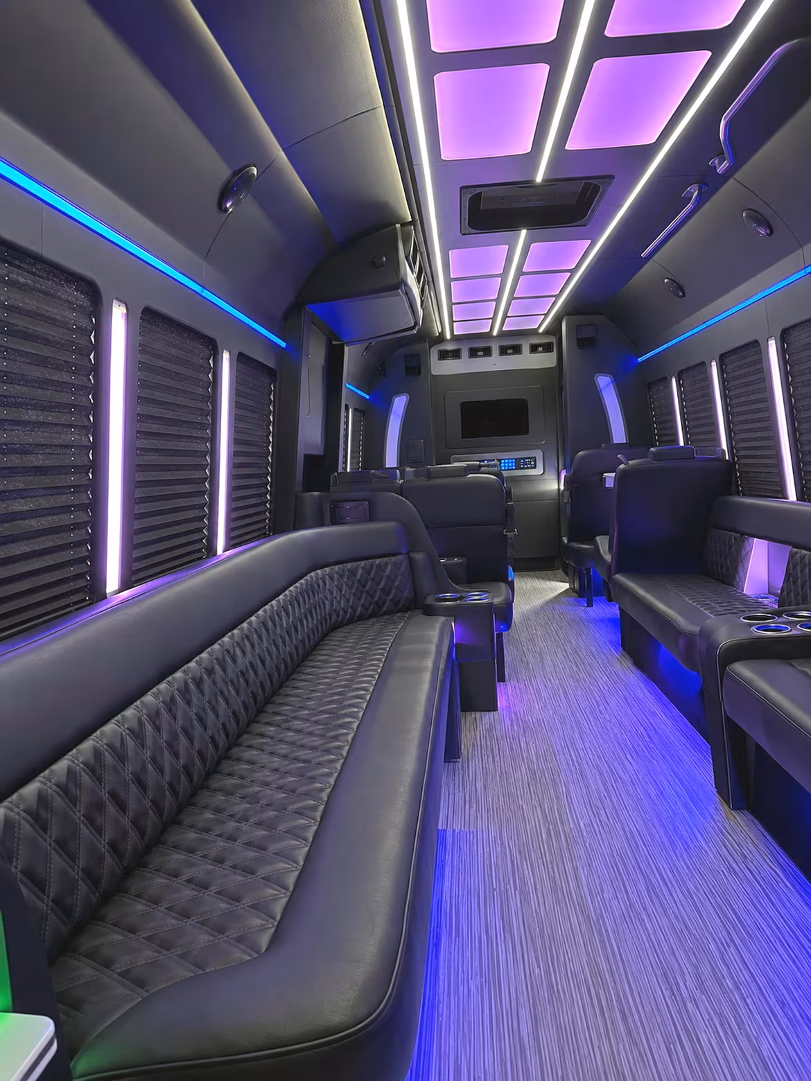 Jacksonville Private Event Transportation party bus interior