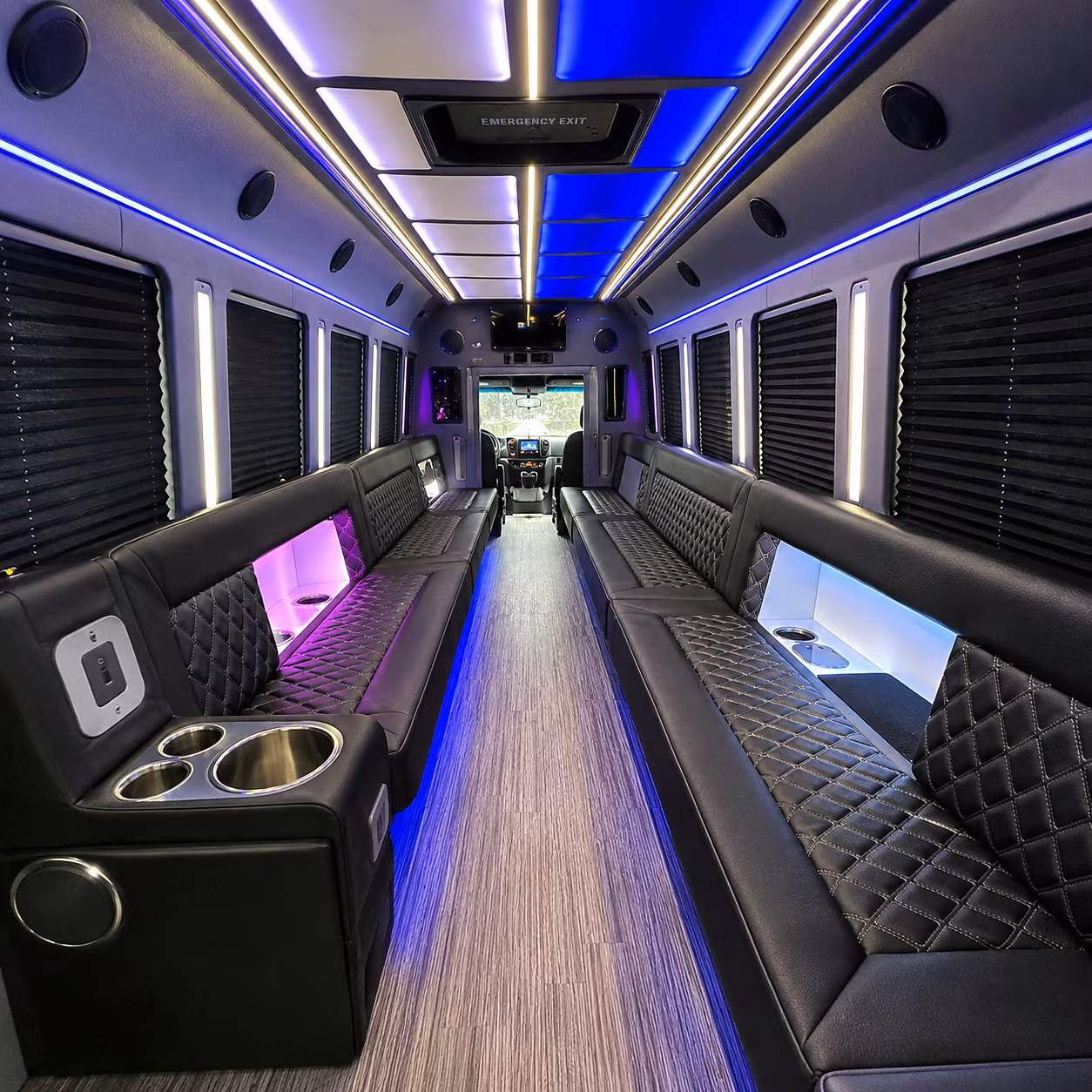 Jacksonville Prom & Homecoming Transportation party bus interior