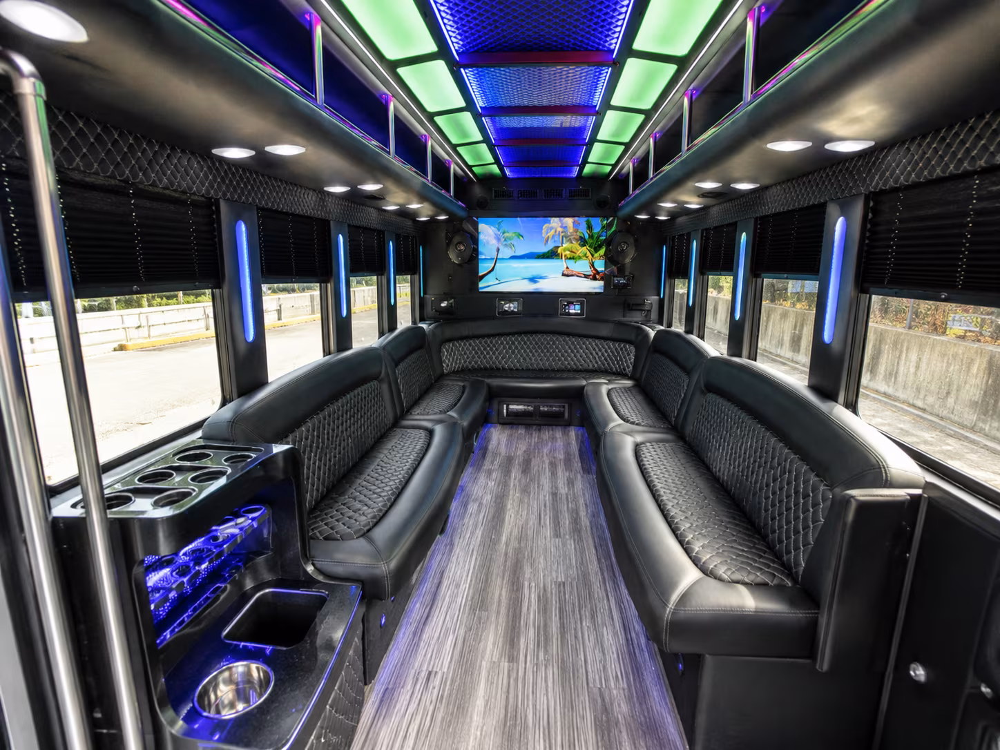 Jacksonville Prom & Homecoming Transportation party bus exterior