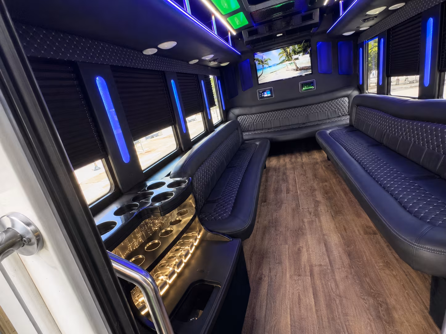Jacksonville Prom & Homecoming Transportation party bus interior