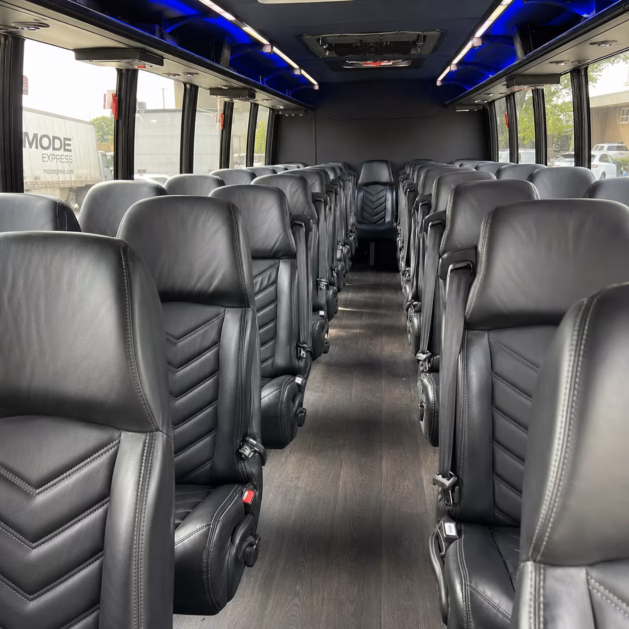 Jacksonville School Event Transportation party bus exterior