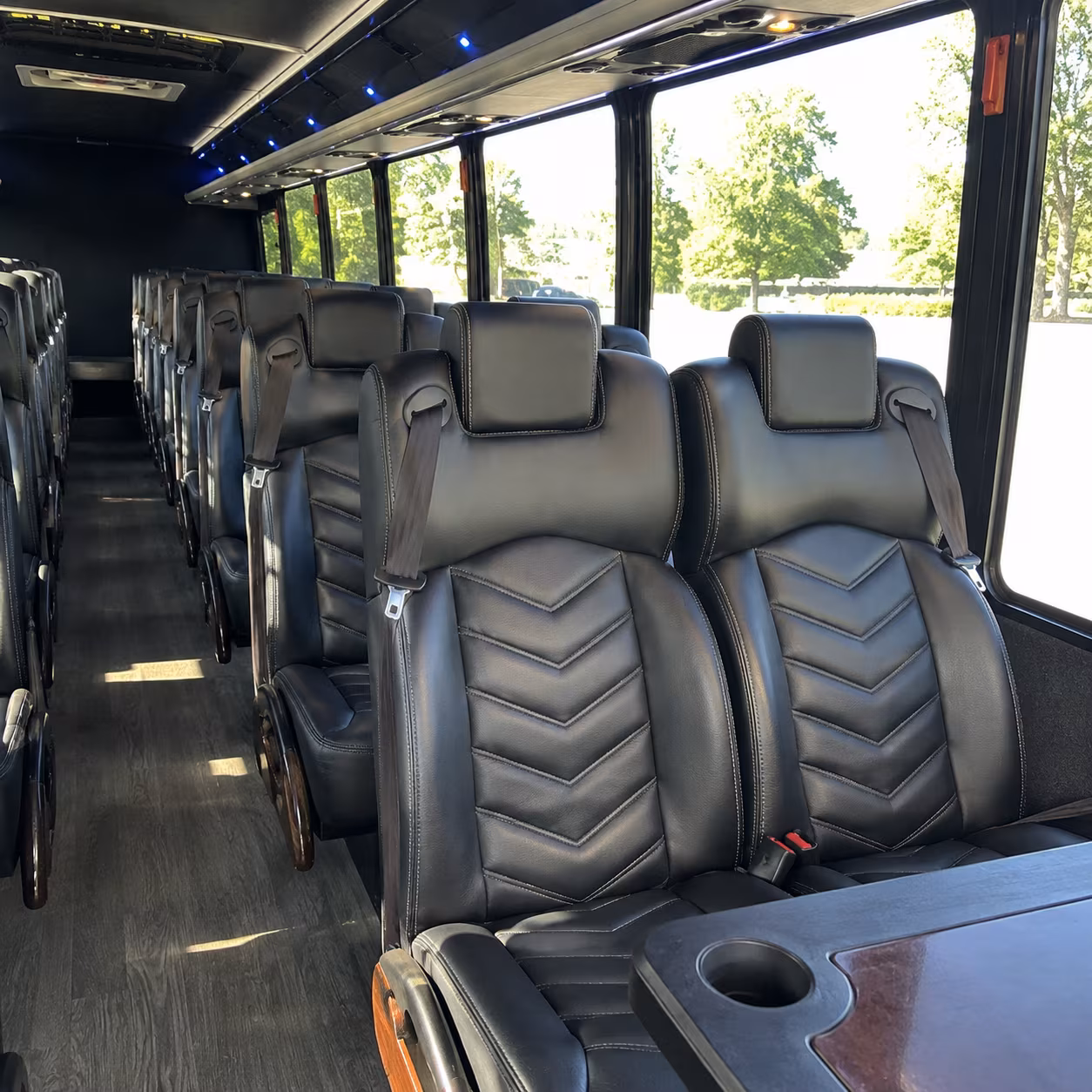 Jacksonville School Event Transportation party bus exterior