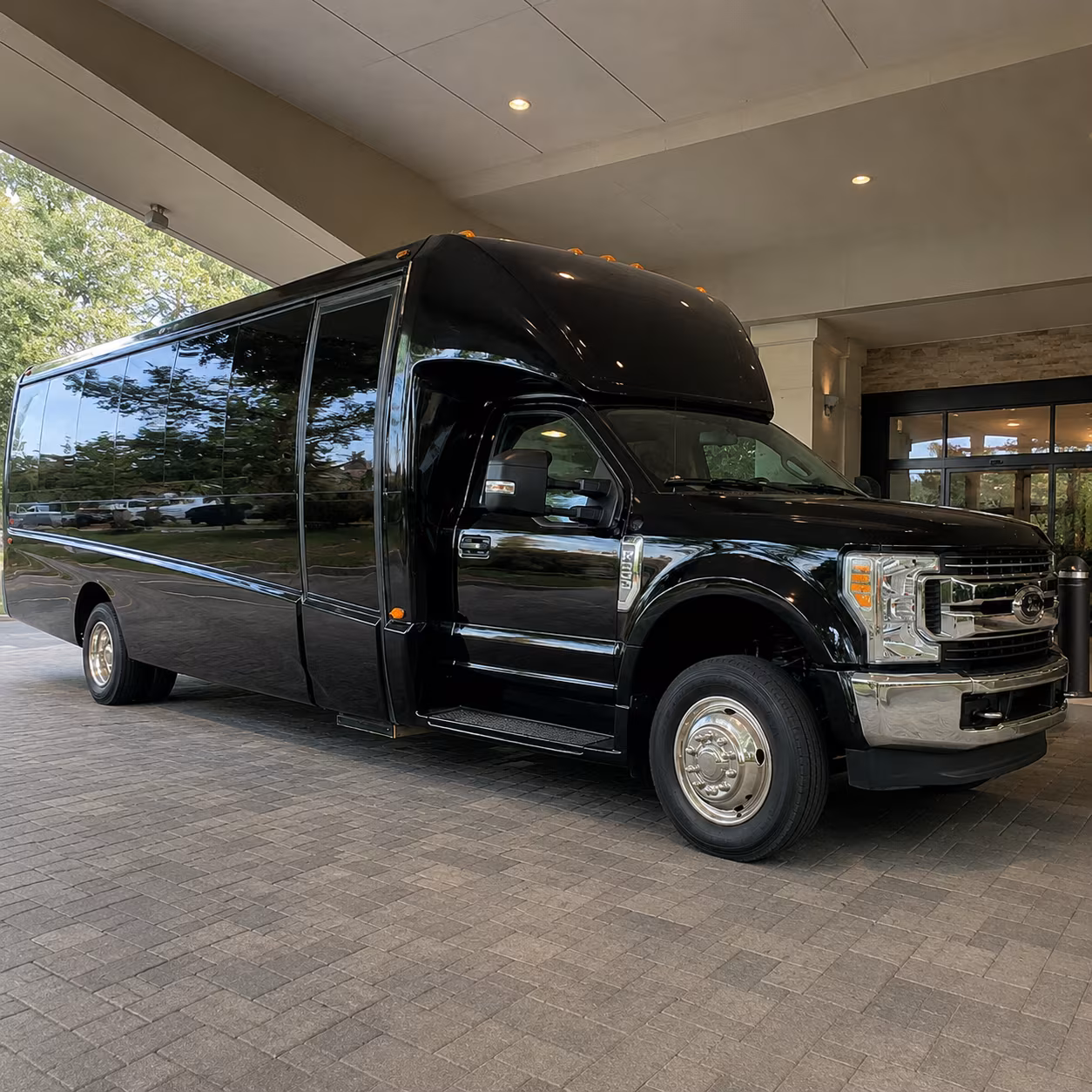 Jacksonville School Event Transportation party bus exterior