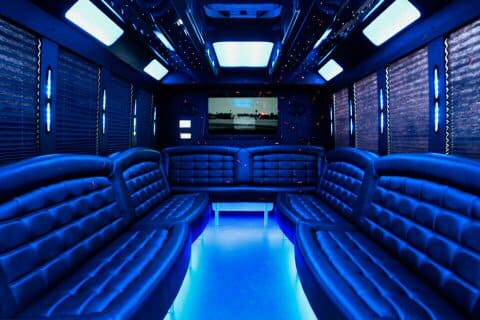 Jacksonville 36 Passenger Party Bus Interior