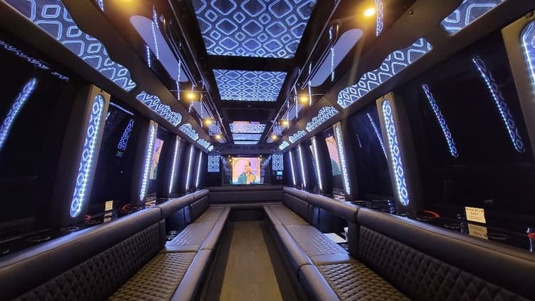 Jacksonville 40 Passenger Limo Bus Interior